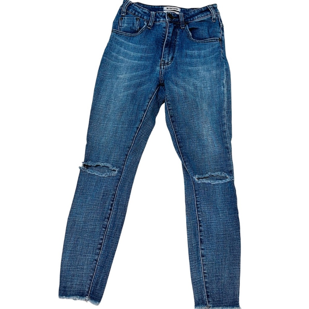 One X One Teaspoon Jeans Women's Jeans Distressed Ripped Raw Hem Sz 25